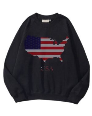 Patriotic USA Map Sweatshirt