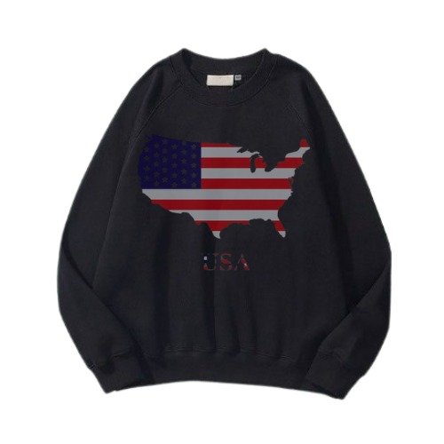 Patriotic USA Map Sweatshirt